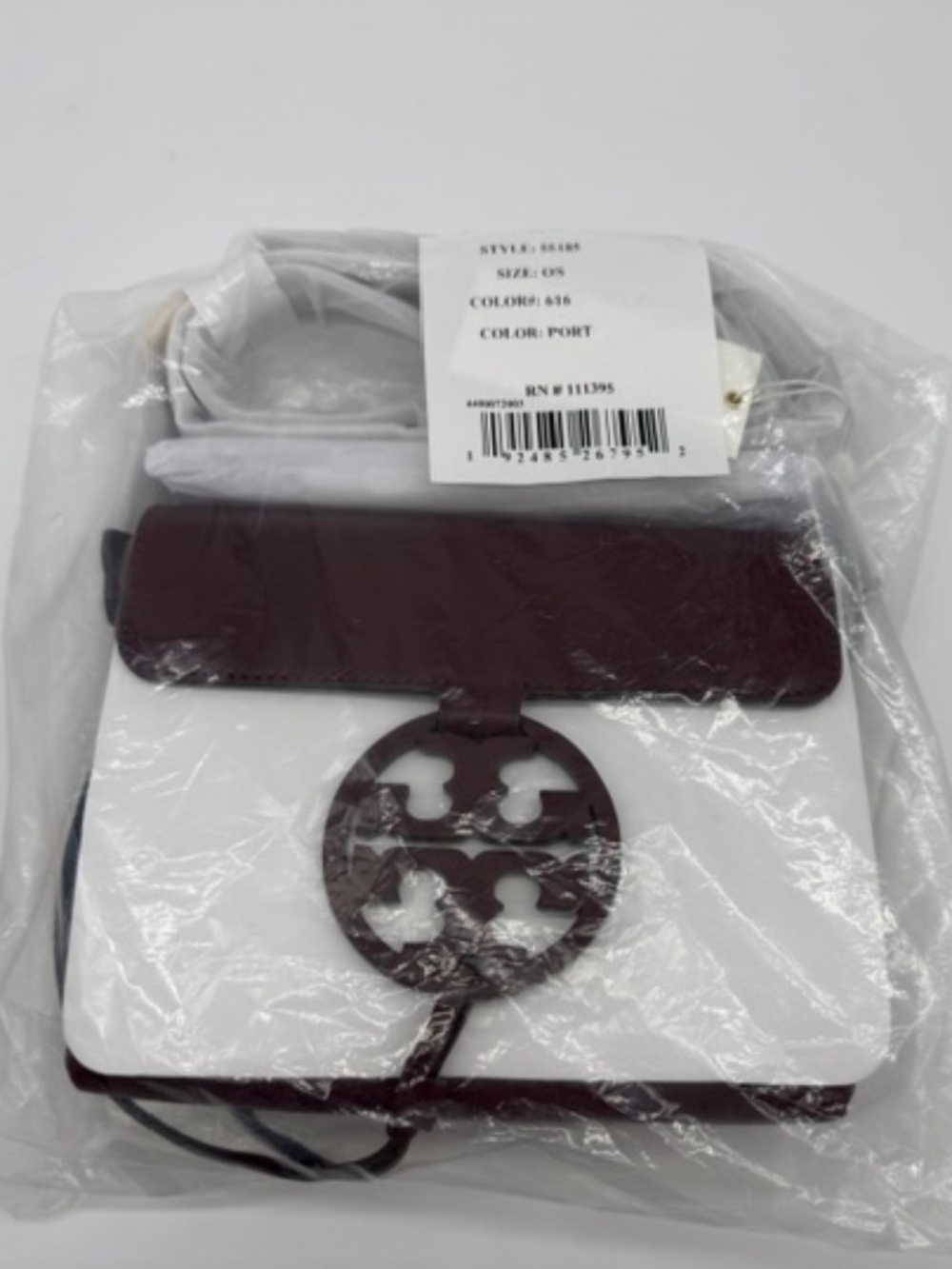 Tory Burch Port Leather Miller Crossbody Handbag~Style #55185~Classic~Rare~